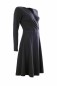 Preview: Wickelkleid, Fischgrät grau-schwarz, Biobaumwolle