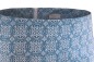 Preview: A-Linienrock Halbleinen kbA, blau mit hellen Arabesken