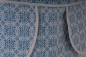 Preview: A-Linienrock Halbleinen kbA, blau mit hellen Arabesken