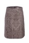 Preview: A-Linienrock, Braun mit hellen Dots, Wolle