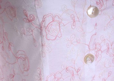 Hemdblusenkleid, bestickt, leichte Baumwolle, weiß