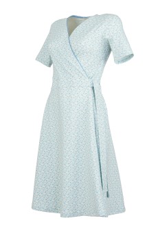 Preview: Wickelkleid, Streublümchen mint, Bio-Baumwolle, kbA