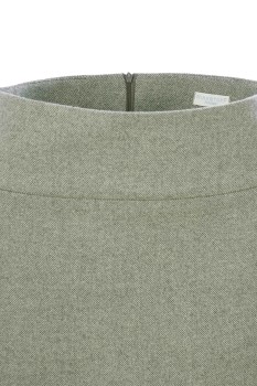 A-Linienrock, Lindgrün, Merinowolle Kaschmir