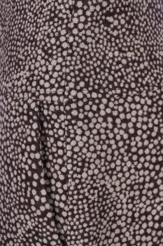 A-Linienrock, Braun mit hellen Dots, Wolle