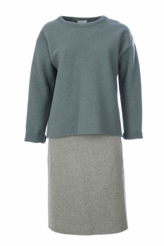 Pullover, reine Schurwolle, salbei