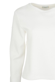 Preview: Pullover, leicht tailliert, Lichtweiß, Biobaumwolle kbA