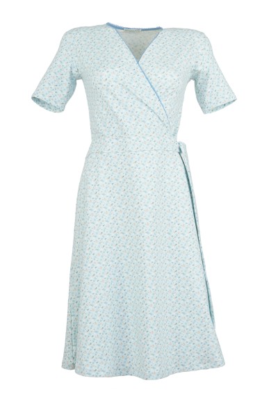 Wickelkleid, Streublümchen mint, Bio-Baumwolle, kbA