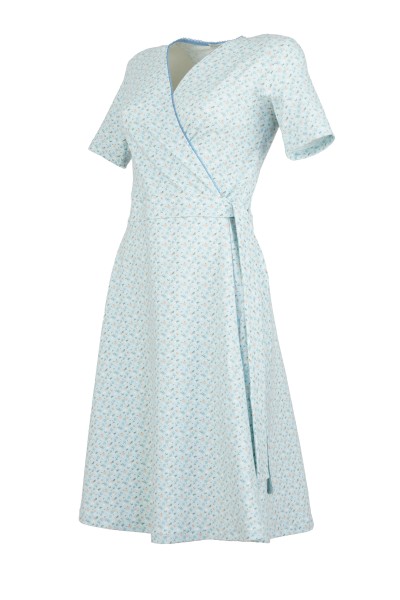 Wickelkleid, Streublümchen mint, Bio-Baumwolle, kbA