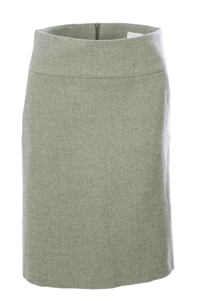 A-Linienrock, Lindgrün, Merinowolle Kaschmir