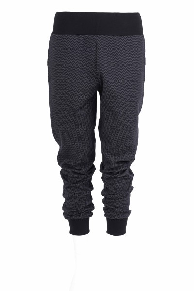 Hose, Biobaumwolle, Fischgrät, anthrazit