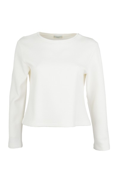 Pullover, leicht tailliert, Lichtweiß, Biobaumwolle kbA