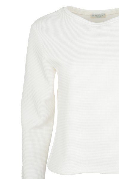 Pullover, leicht tailliert, Lichtweiß, Biobaumwolle kbA