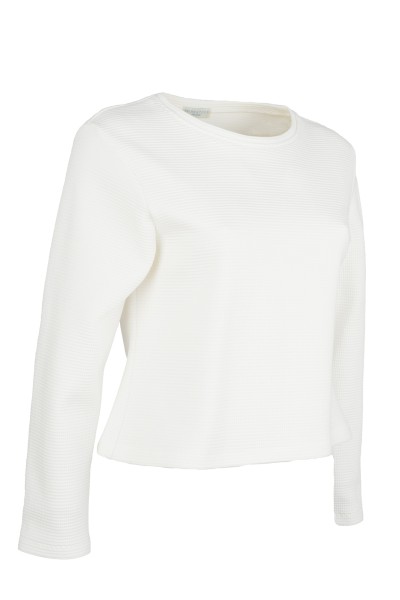 Pullover, leicht tailliert, Lichtweiß, Biobaumwolle kbA