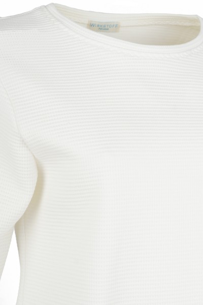 Pullover, leicht tailliert, Lichtweiß, Biobaumwolle kbA