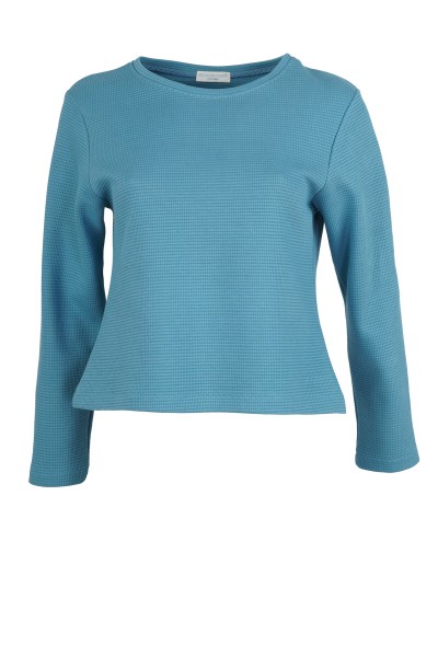 Pullover, leicht tailliert, Strandhausblau, Biobaumwolle kbA